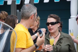 RMC and New Orleans Slow Food Founder Poppy Tooker celebrating the combined Crescent City Farmers Market's 10th birthday (and iconic restaurant Commander's Palace's 105?)