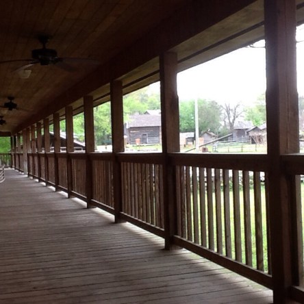 Porch at the auditorium for the mkt meeting at the MS Ag and Forestry Museum